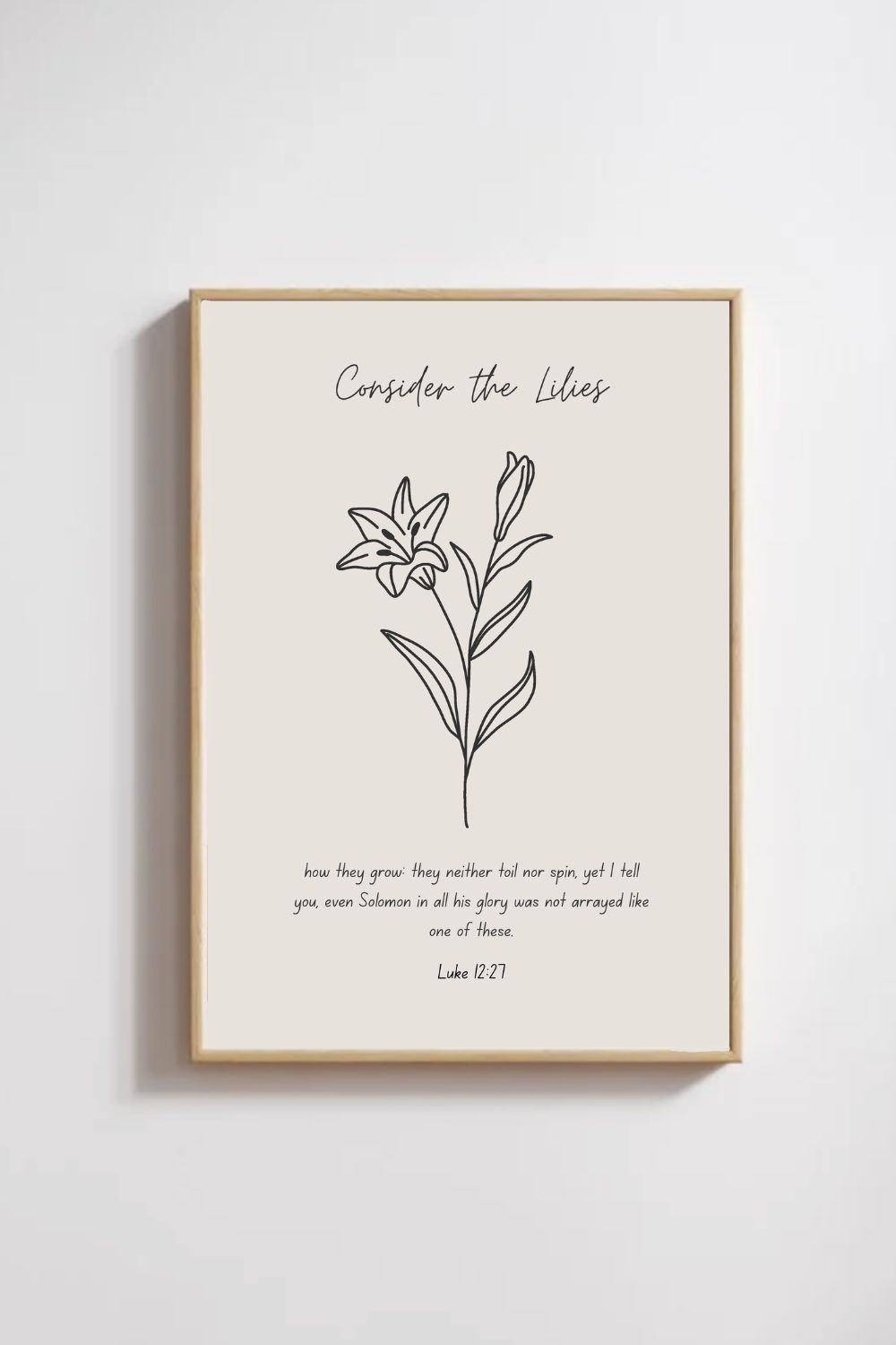 Consider the Lilies - Luke 12:27